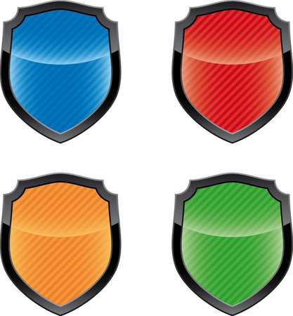Glossy empty shield emblems  のイラスト素材