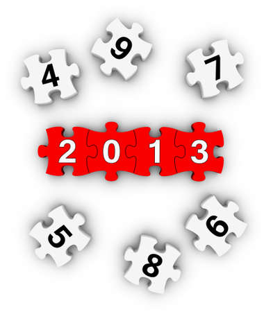 Happy New Year 2013 puzzlesの写真素材