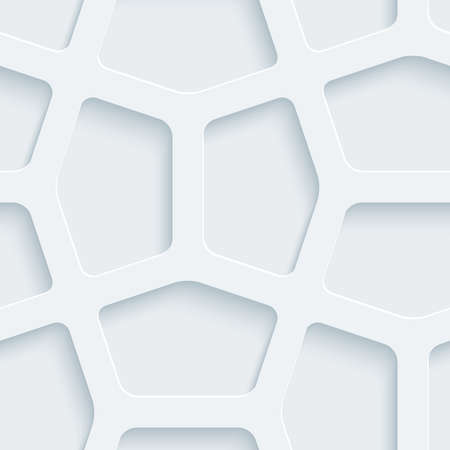 White perforated paper with cut out effect. Abstract 3d seamless background.  のイラスト素材