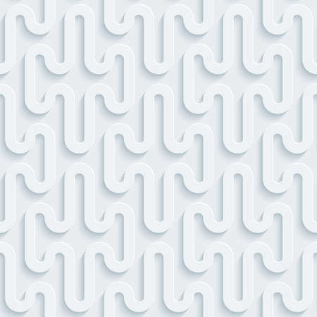 White perforated paper with cut out effect. Abstract 3d seamless background.  のイラスト素材