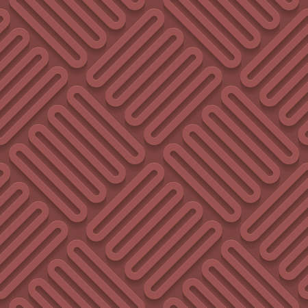 Marsala color perforated paper with cut out effect. Abstract 3d seamless background.のイラスト素材