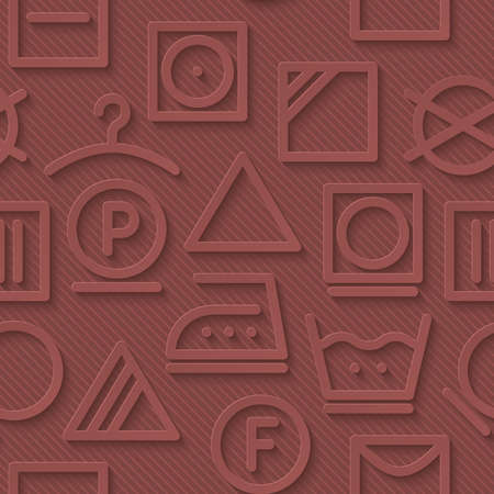 Marsala color perforated paper with cut out effect. Abstract 3d seamless background. のイラスト素材