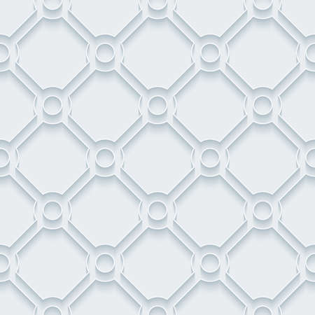 White paper with outline extrude effect. Abstract 3d seamless background.のイラスト素材