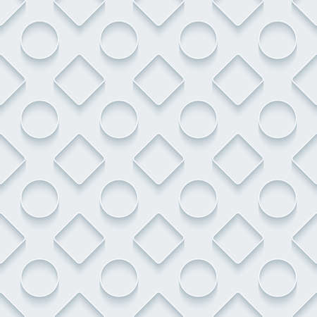 White paper with outline extrude effect. Abstract 3d seamless background.のイラスト素材