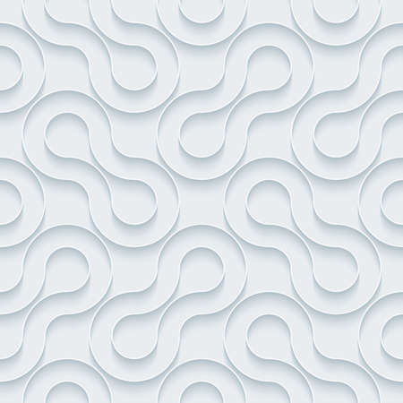 White paper with outline extrude effect. Abstract 3d seamless background.のイラスト素材