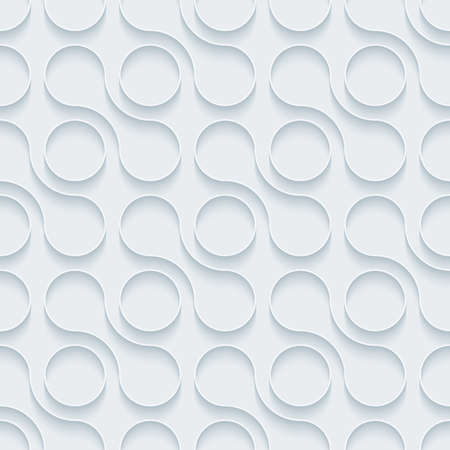 White paper with outline extrude effect. Abstract 3d seamless background. Halftone vector EPS10.のイラスト素材