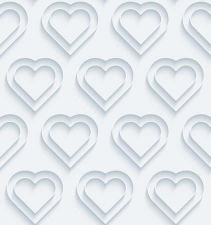 White paper with outline extrude effect. Abstract 3d seamless background. Halftone vector EPS10.のイラスト素材