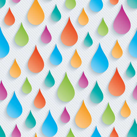 Colorful raindrops walpaper. 3d seamless background.のイラスト素材