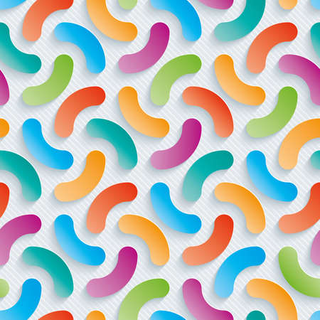 Colorful wallpaper. Seamless background with 3D effect. Vector.のイラスト素材