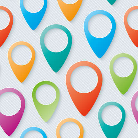 Map pointers walpaper. 3d seamless background. Vector.のイラスト素材