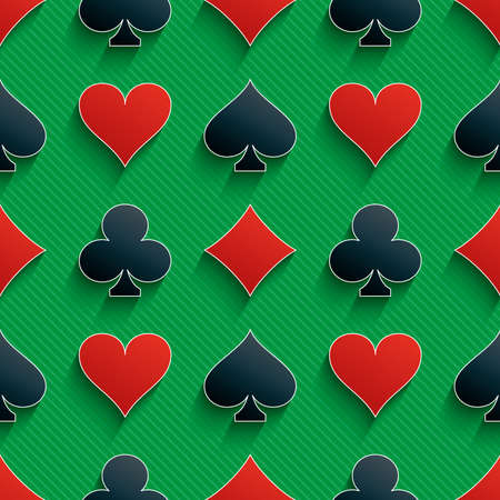 3d card symbols seamless background. Vector.のイラスト素材