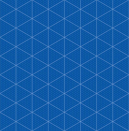 Isometric graph paper for blueprint design. Seamless pattern.の写真素材