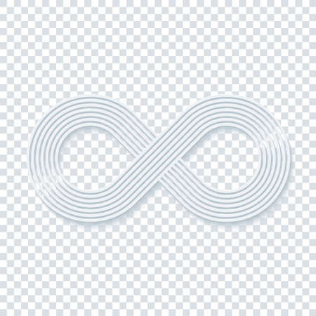 Infinity symbol on transparent background. Vector EPS10.の写真素材