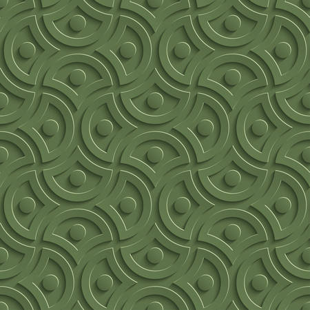3D Seamless Pattern in Kale Color. Neutral Tileable Vector Background for Material Design.のイラスト素材