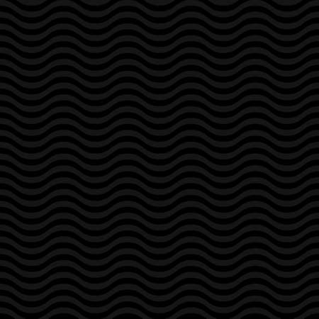 Wavy pattern. Black Neutral Seamless Pattern for Modern Design in Flat Style. Tileable Geometric Vector Background.のイラスト素材