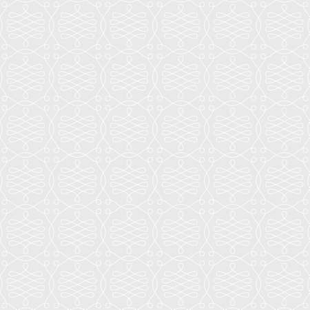 Neutral Seamless Linear Pattern. Tileable Geometric Outline Ornate. Vintage Flourish Vector Background.のイラスト素材
