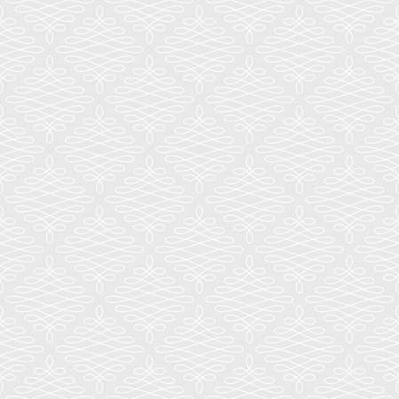 Neutral Seamless Linear Pattern. Tileable Geometric Outline Ornate. Vintage Flourish Vector Background.のイラスト素材
