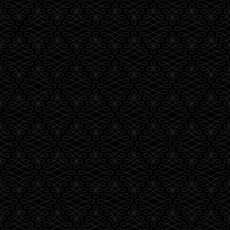 Neutral Seamless Linear Pattern. Tileable Geometric Outline Ornate. Vintage Flourish Vector...