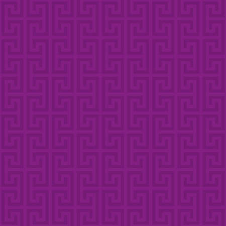 Purple Classic meander seamless pattern. Greek key neutral tileable linear vector background.のイラスト素材