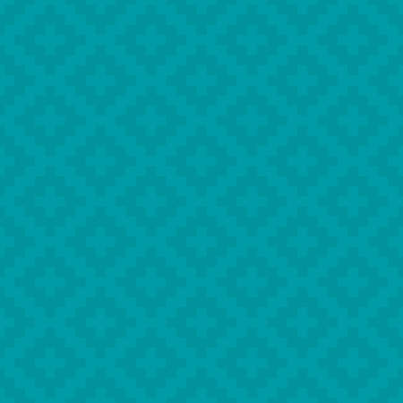 Turquoise Squares Pixel Art Pattern. Checked Neutral Seamless Pattern for Modern Design in Flat Style. Tileable Geometric Vector Background.のイラスト素材