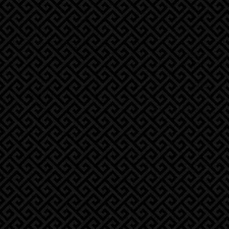 Black Classic meander seamless pattern. Greek key neutral tileable linear vector background.のイラスト素材