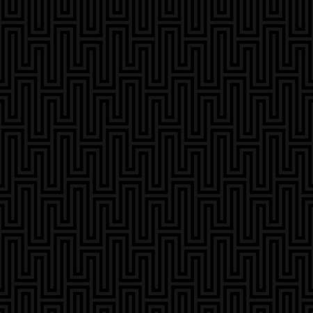 Black Waveform seamless pattern. Neutral tileable linear vector background.のイラスト素材