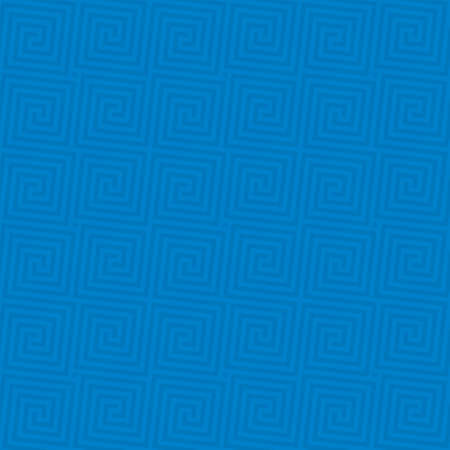 Blue Classic meander seamless pattern. Greek key neutral tileable linear vector background.のイラスト素材