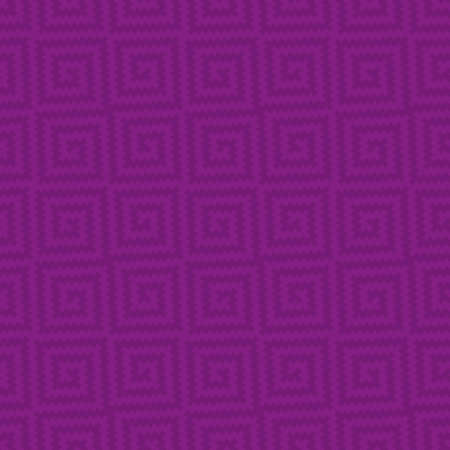 Purple Meander Pixel Art Pattern. Neutral Seamless Pattern for Modern Design in Flat Style. Tileable Greek Key Vector Background.のイラスト素材
