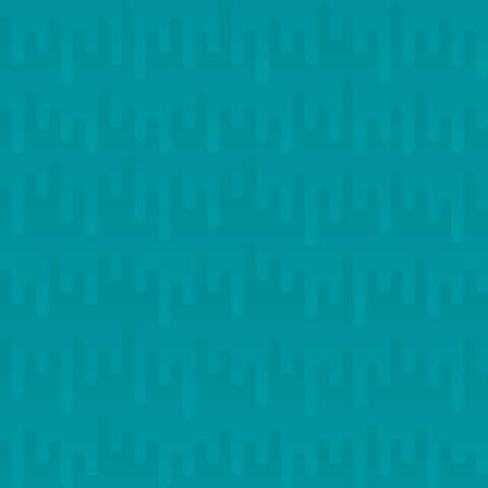 Waveform Irregular Rounded Lines Seamless Pattern. Turquoise tileable vector background in flat style.のイラスト素材