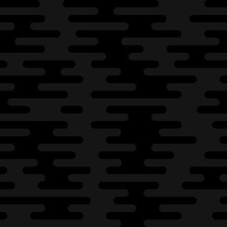 Ripple Irregular Rounded Lines Seamless Pattern. Black tileable vector background in flat style.のイラスト素材