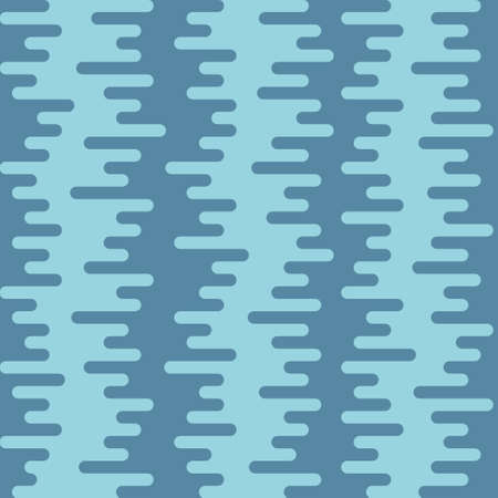 Ripple Irregular Rounded Lines Seamless Pattern. Blue tileable vector background in flat style.のイラスト素材