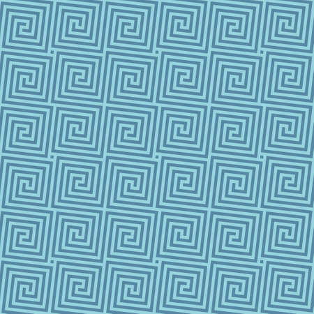 Blue Classic meander seamless pattern. Greek key neutal tileable linear vector background.のイラスト素材