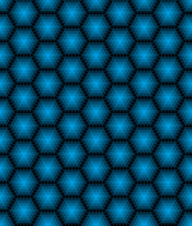 Hexagonal seamless pattern. Geometric vector background in blue color.のイラスト素材