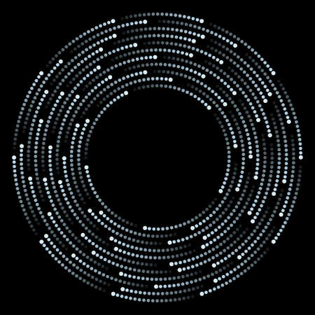 Halftone circular motion frame.のイラスト素材