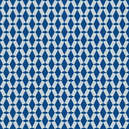 Classic Blue Ornate Seamless Vector Pattern of Moorish Tile Decorations. Tileable mosaic background in Islamic style.のイラスト素材