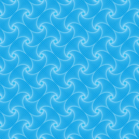 Blue geometric seamless pattern with rotation squares. Tileable vector background.