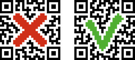Sticker for   Certificate QR-Code control. Vector sign.