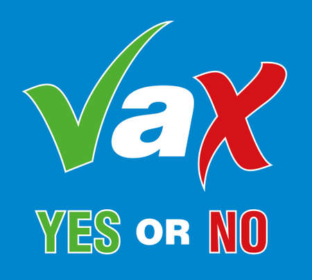 . VAX Yes or No. Vector sign.のイラスト素材