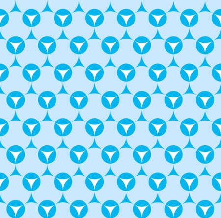 Geometric Seamless Pattern in Blue Color . Vector tileable pattern for your design.のイラスト素材