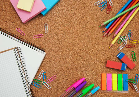 Back to school concept - school office suppliesの写真素材