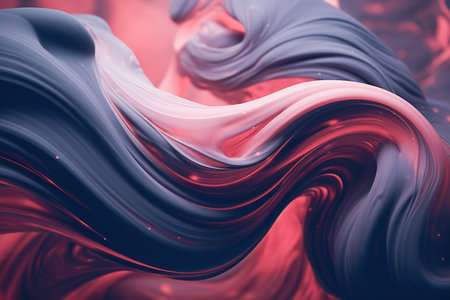 Ai generative image.  Flowing Ink: Abstract forms and shapesの素材