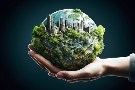Ai generative image. Save the planet conceptの素材