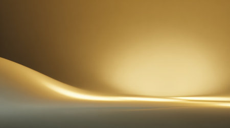 Abstract minimalistic scene with soft curves and gradients on a seamless cream background, softly lit to evoke calmness and tranquility, ideal for design useの素材