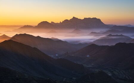 Mount Ibrahim with the first Sunrise moments south of Saudi Arabia.
