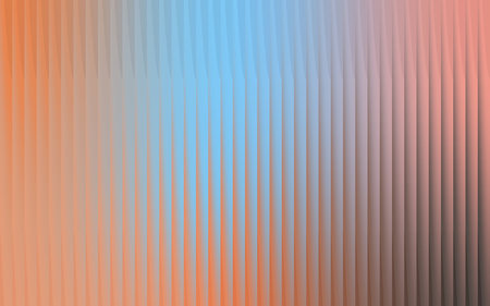 Abstract vertical ribbed texture with soft gradient of warm orange and cool blue huesの写真素材