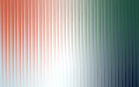 Abstract vertical ribbed glass texture with soft gradient of coral pink green and white colorsの写真素材