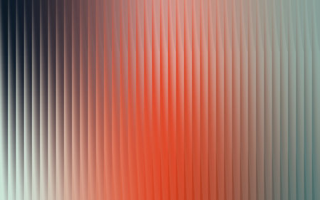 Abstract textured background with vertical ribbed pattern and warm gradient of orange and blue huesの写真素材