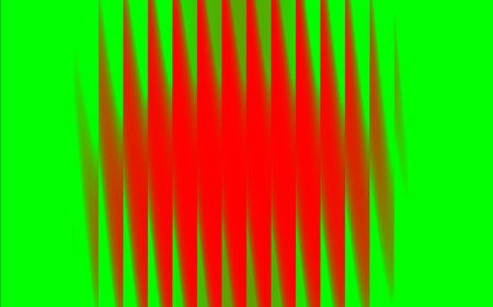 Illustration of abstract red spikes pattern on green background creates a bold designの写真素材