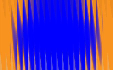 Illustration of abstract background with blue and orange vertical lines and blurred effectの写真素材