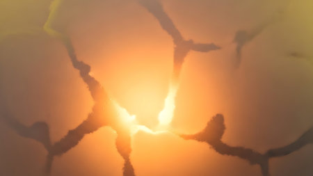 Abstract background with DNA molecule structure. 3d render illustration. Science conceptの素材